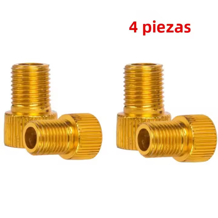 4Pcs Adaptador De Válvula De Bicicleta De Aluminio Para Neumáticos De Carretera Accesorios De Bicicleta Resistente Y Duradero - 1