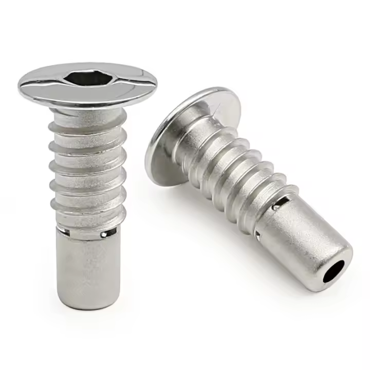 CASQUILLO ZMK MECANISMO PARA SOFA ALLEN CAÑA PASANT ROSCA MADERA. CON EMBELLECEDOR CROMO - 1