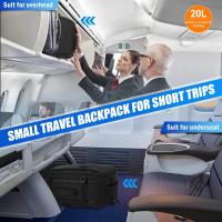 Mochila Viaje Cabina Avion 40x20x25, Mochila de Cabina para Ryanair, Maletas de Viaje Cabina, Travel Backpack, Mochila Portatil Hombre Mujer, Equipaje de Mano Bolso Mochilas 20L - Negro - details 1
