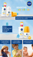NIVEA SUN Pack ahorro Sentitive Kids: Contiene FP 50+ Spray Solar Niños Sensitive + FP 50+ Roll on Niños Sensitive. Protección muy alta - details 0