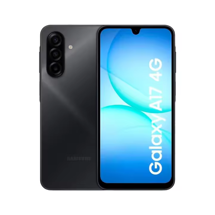 SAMSUNG GALAXY A17 4G NFC 128GB+4GB RAM PANTALLA 6.7'' SUPERAMOLED 90HZ FHD+ CÁMARA TRASERA TRIPLE 50MP FRONTAL 13MP ANDROID 15 ONE UI 7 KNOX WIFI 5 GPS DOBLE SIM BLUETOTTH 5.3 MICROSD 2TB BATERÍA 5.000MAH CARGA RÁPIDA 25W CONECTOR USB-C SMARTPHONE LIBRE - 1