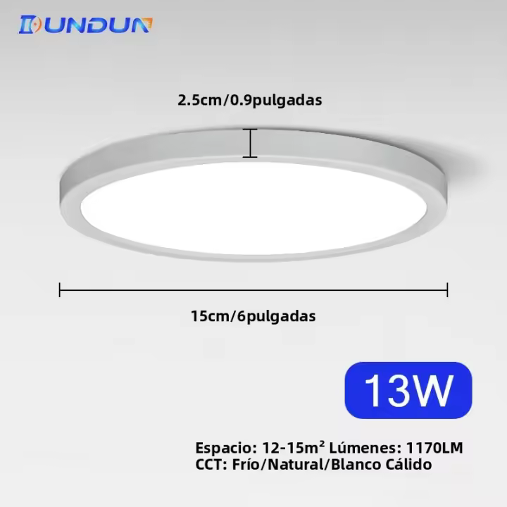 Luz De Techo LED Ultradelgada 0.9 Pulgadas 6W 9W 13W 18W 24W Para Sala De Estar Y Dormitorio Rango De Voltaje 85-265V Luz De Iluminación Moderna - 1