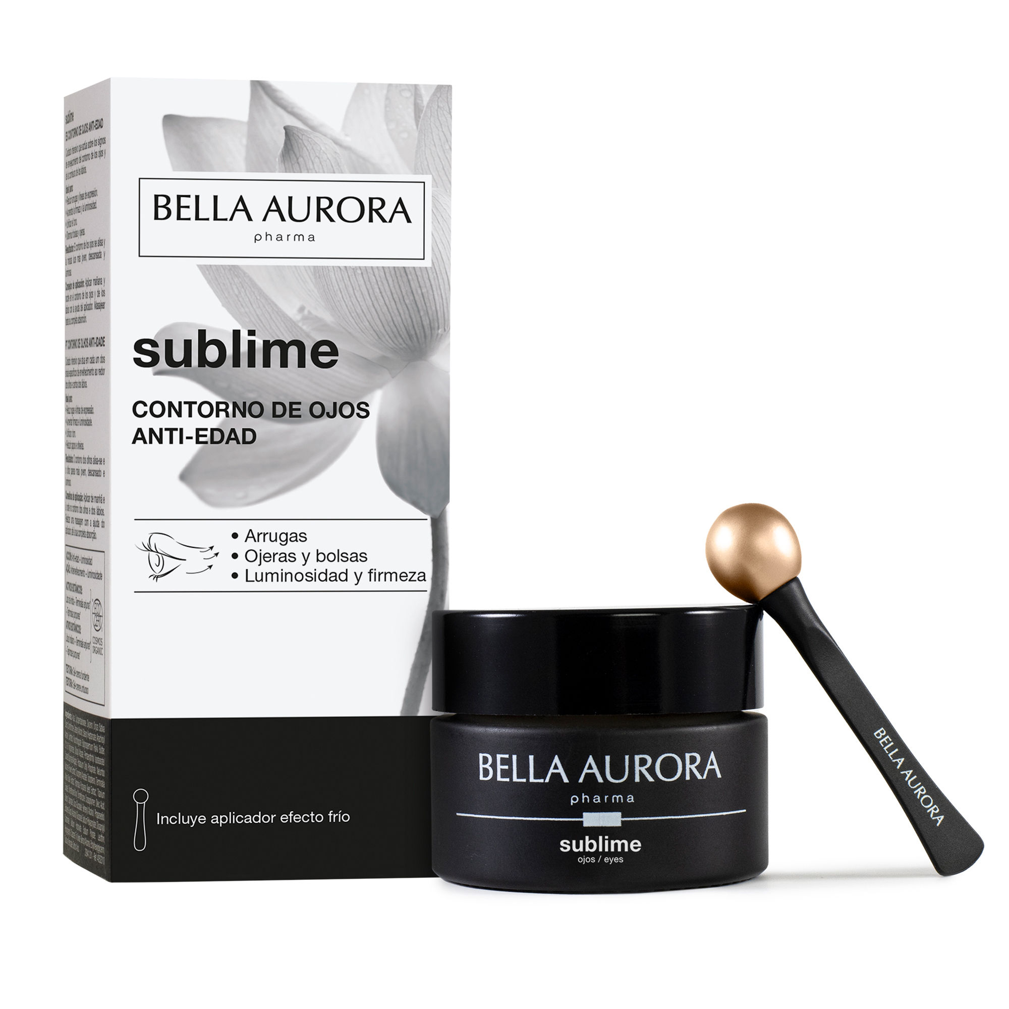 BELLA AURORA - Sublime Contorno de Ojos 15 ml, Anti-Edad, Piel Sensible, Anti-Arrugas, Microbiome Repair Complex y Activador de Ácido Hialurónico