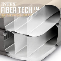 INTEX - Cama de aire Dura-Beam Prime Comfort Elevated, 152x203 cm, Fiber-Tech, plegado compacto, bolsa de almacenaje, peso máximo 272 kg, material flocado aterciopelado, 51 cm altura - details 6