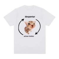 Camiseta Gráfica De Gato Divertido Para Hombres Y Mujeres Algodón 100% Manga Corta Estilo Casual Impresión Act Silly Meme - details 17