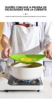 Tapa De Silicona Resistente Al Calor 26CM Para Sartén Olla Cubierta Antidesbordamiento Multiusos Accesorios De Cocina Seguro Para Microondas - details 4