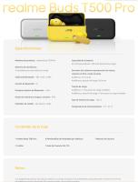 Auriculares - realme Buds T500 Pro, Cancelación Activa de Ruido de 50dB, 6 Micrófonos con IA, Bluetooth 6.1 Multipunto, Traductor IA 30+ Idiomas, Batería 56h, IP55 - details 30