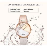 Reloj De Mujer SINOBI Moda Cuarzo Cuarzo Resistente Al Choque Y Al Agua Con Correa De Cuero Display De Agujas Reloj De Pulsera Para Mujer - details 6
