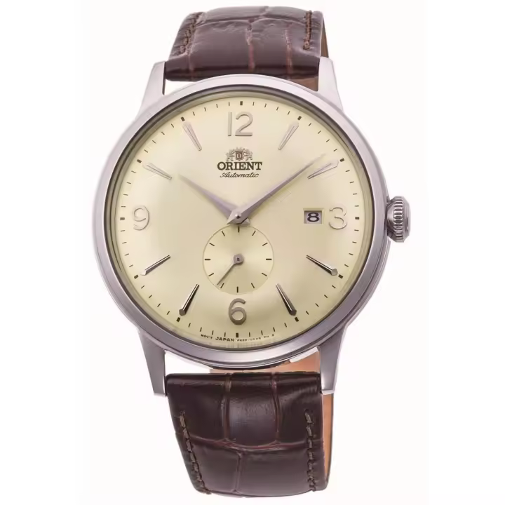 Reloj hombre automático Orient Bambino Small Seconds RA-AP0003S dial beige 40.5mm correa cuero - 1