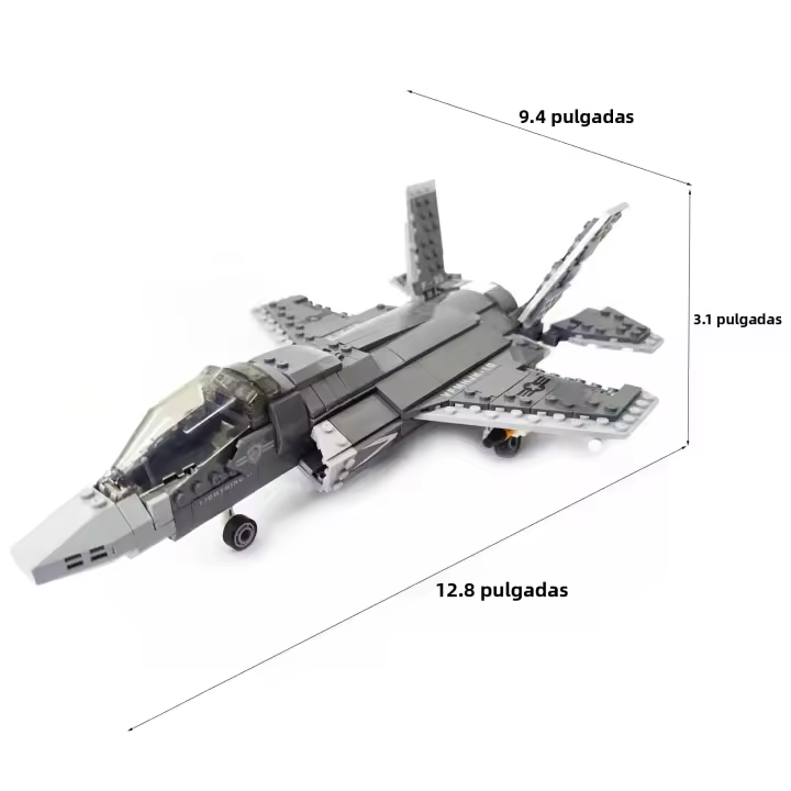 Bloques De Construcción De Avión Militar F35 Lightning II 646pcs Juguete Educativo Para Niños Mayores De 3 Años Regalo Ideal - 1