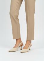 Calzados soraia, Zapatos de Salón Destalonados Minimalistas de Punta Fina para Mujer con Tacón Bajo (Kitten Heel), Correa Trasera Ajustable y Acabado Suave - Elegantes para Oficina y Fiesta - details 9