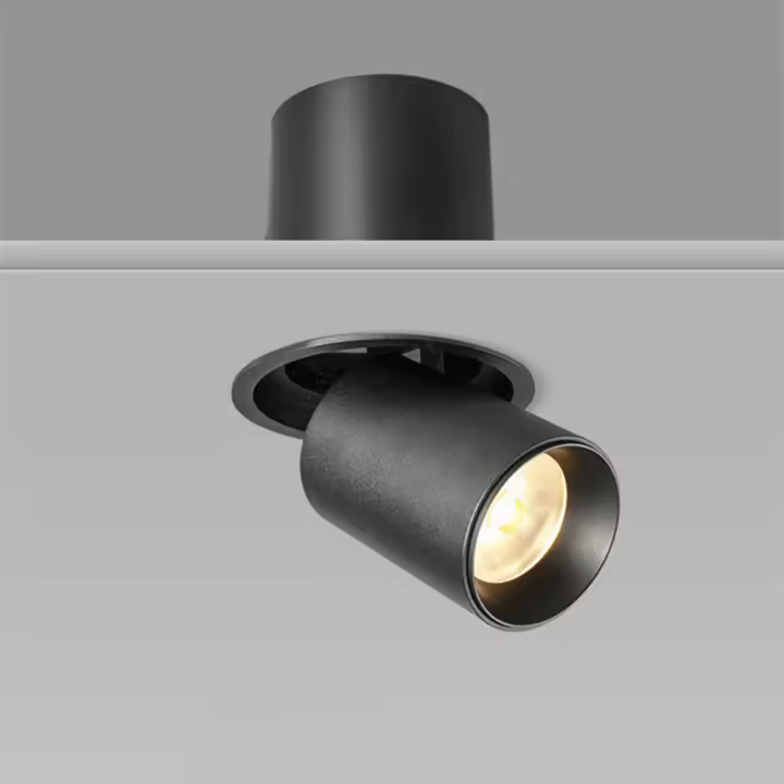 Spot Light LED Recortable 7W 12W En Forma Redonda De Aluminio Para Techo Con Ángulo Ajustable COB Para Iluminación Interior En Habitaciones - 1