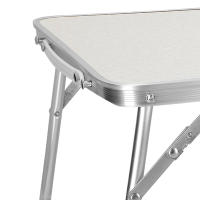 Aktive - Mesa baja plegable camping, color crema, 60x40x25 cm, patas y tablero plegables, máx. 20 kg, aluminio y madera MDF, antideslizante, antivuelco, plegado compacto, mesa portátil, resistente y duradera, cierre de seguridad, asa de hombro y de mano - details 5
