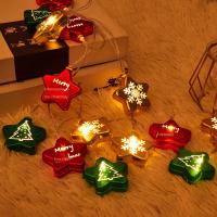 Luz De Navidad LED Estrella Electroplata Batería Incluida Cadena De Luces Para Decoración Festiva De Navidad Multicolor - details 4