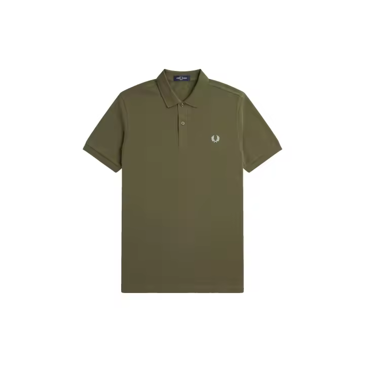 Fred Perry Slim Fit Plain Polo Uniform Green / Light Ice - 1