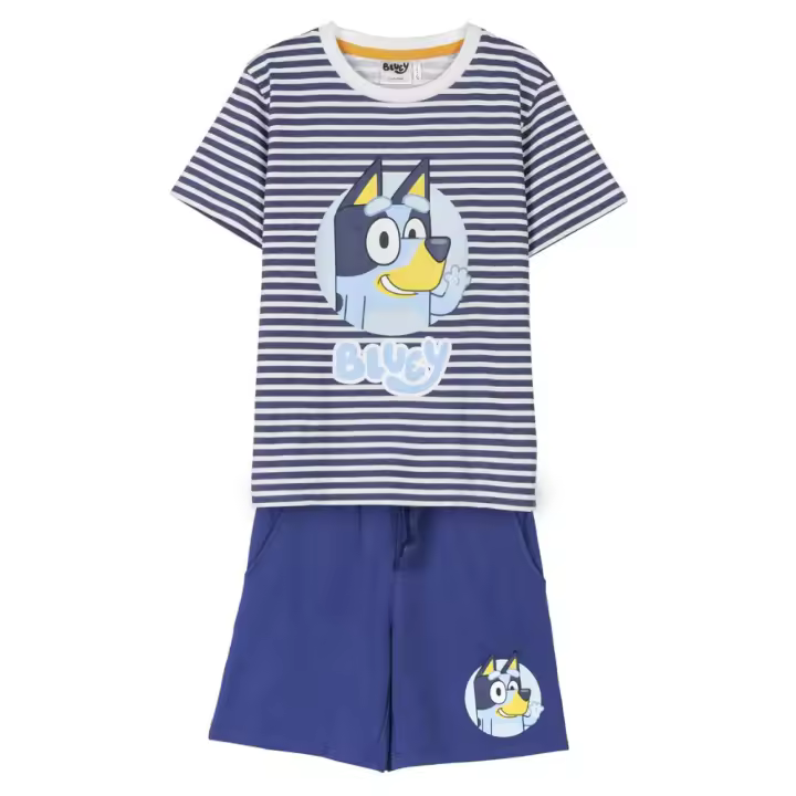 Pijama Manga Corta Bluey Rayas Niño 76759 - 1