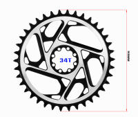 GOLDIX Cadena De Bicicleta 3mm Desplazado 8 Tornillos MTB Cadena De 36T 38T Para SRAM AXS FORForce 8-Nails 10 11 12 Velocidades Aleación De Aluminio Para Bicicletas De Montaña Y Carretera - details 9