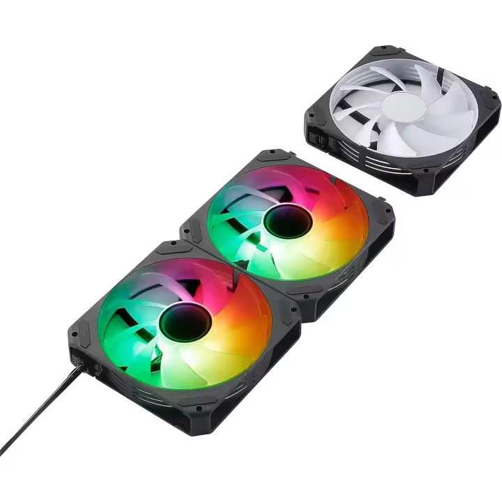 Abysm Gaming Ventilador Arclight 2.0 Pack 3 en 1 Negro, Iluminación ARGB y Capacidad de Conectarlos en Serie - 1