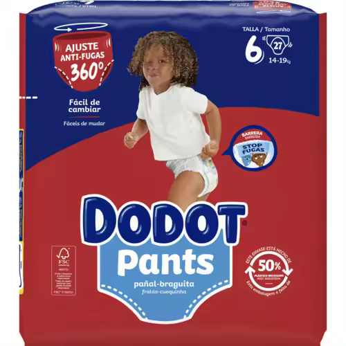 Pañales Dodot Pants Talla 6 +15kg - Pack de 27 Unidades - 1