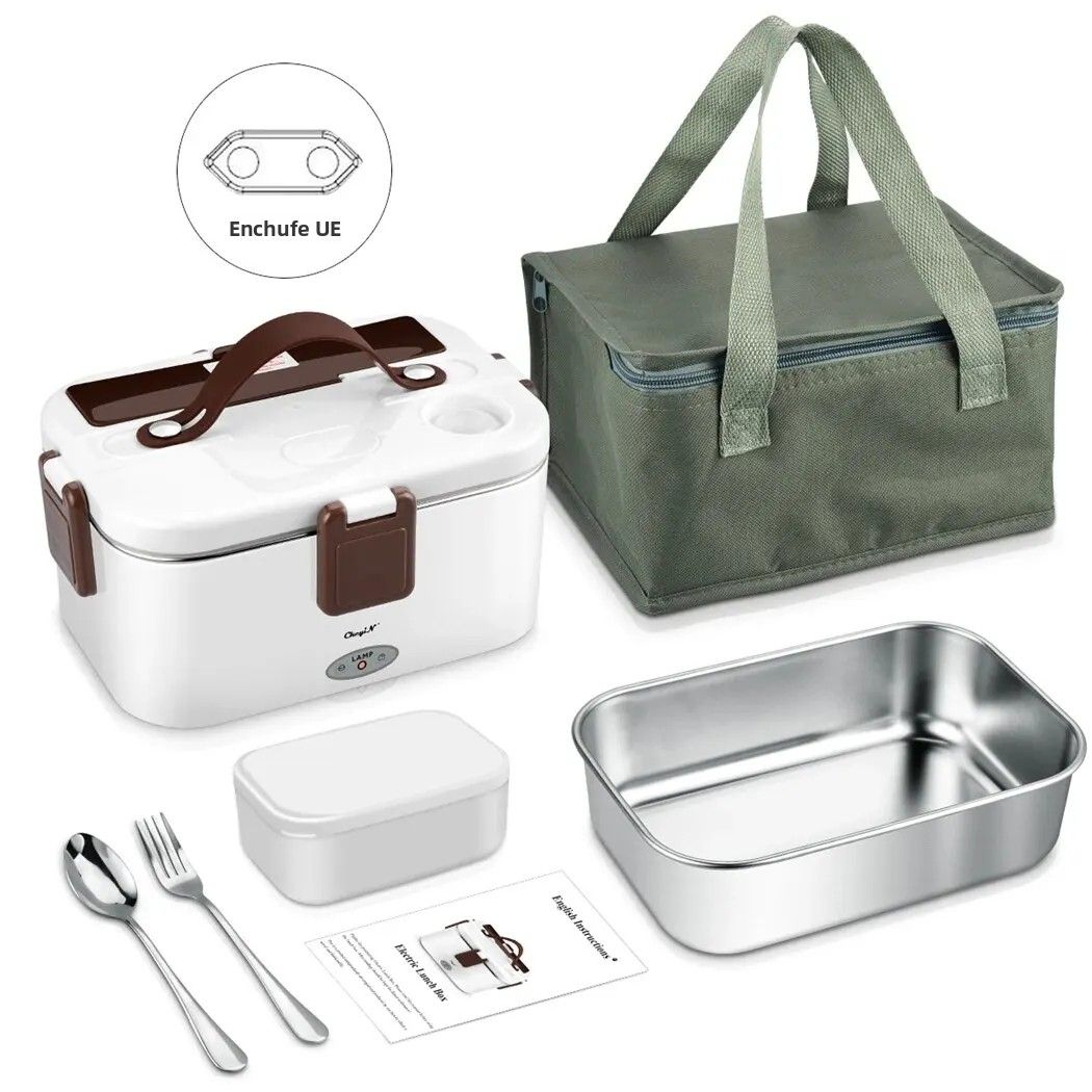 Caja De Almuerzo Portátil Eléctrica CkeyiN 220V 1.8L Alta Potencia 80W Calentador Rápido Para Viaje Coche Trabajo Hogar Y Oficina