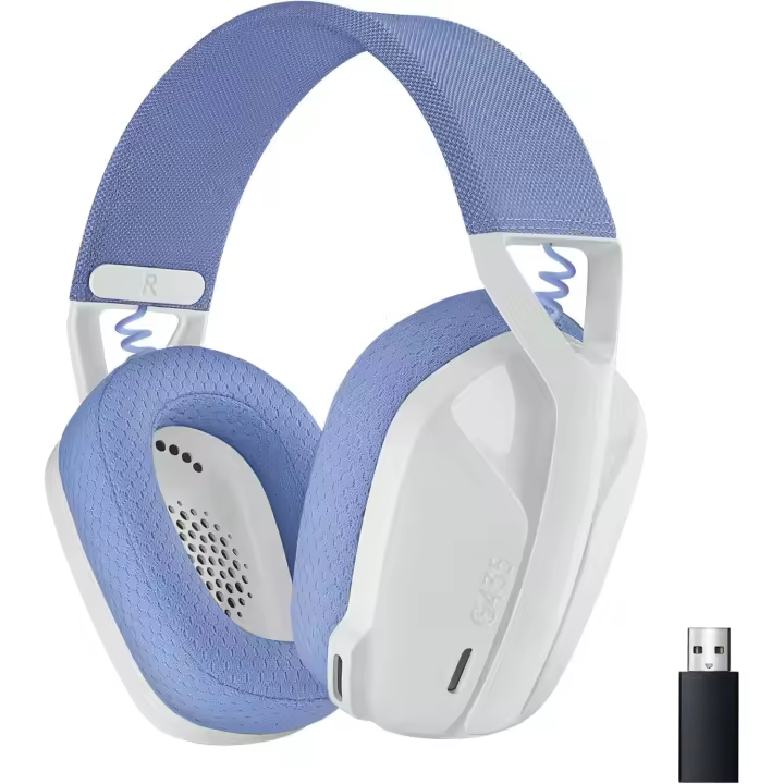 Logitech G G435 Auriculares Inalámbricos LIGHTSPEED para Gaming | Ligeros | Micrófono Integrado | Batería de 18 Horas | Compatible con Dolby Atmos | Bluetooth | PC, PS4, PS5, PlayStation 5 / 4, Nintendo Switch/Switch 2 SW2 - Colores: Negro, Azul o Blanco - 1