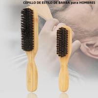 Cepillo De Limpieza Para Barba Con Mango De Madera Y Pelo De Cebo Anti Estático Herramienta De Peinado Para Hombres Cepillo De Afeitar Para Peluquero - details 0