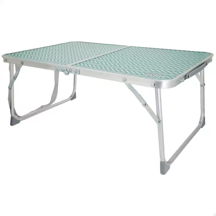 Aktive - Mesa baja plegable, 60x40x25 cm, menta, estructura de aluminio, soporta 30 kg, asa bandolera transporte, de camping, playa, jardín - 1