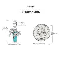 Encantos De Viaje Para Café Plata Charms Para Perros Y Gatos Corazón De Cuentas Adecuados Para Pulsera Original DIY Tendencia Clásica Vintage Romántica - details 30