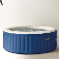 INTEX - Spa hinchable circular Blue One, Ø180x66 cm, 2-4 personas, 100 burbujas, 20º-40º, 677 litros, lona hinchable, cobertor aislamiento, unidad de control, 2 filtros cartucho S1, manguera inflado, dispensador cloro flotante - details 5