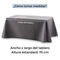 Falda Camilla VELVET acolchada, Enaguilla de Invierno Rectangular disponible en varias medidas y colores. Faldilla para mesa que mantiene el calor, de tejido aterciopelado y tacto extra suave, de Lanovenanube - details 3