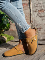 Zapatillas Casuales Para Mujer 2025 Nueva Modelo Temporada Completa Antideslizantes Moda Media Punta Sin Cierre Con Hebilla Adecuadas Para Interior Exterior Actividades Al Aire Libre - details 14