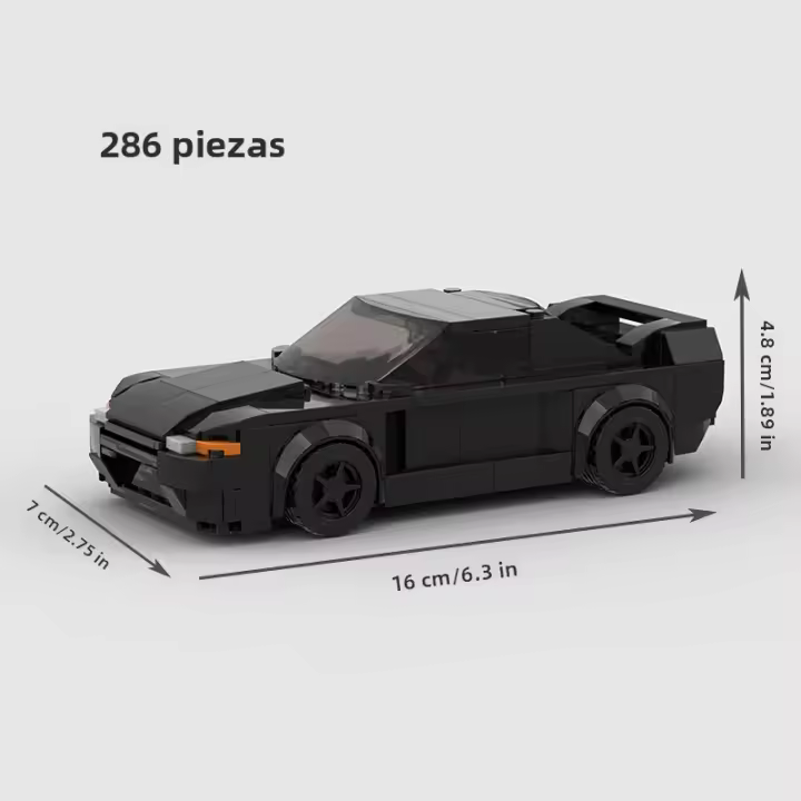 Bloques De Construcción MOC GTR R32 City Car Vehículo Racer Para Niños Juguetes Creativos De Cumpleaños Coche De Carreras De Superdeportivos Bloques De Garage Pequeños Compatible Con Lego ABS Educativo Para 6-12Años - 1