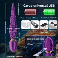 Vibrador Anal Rotativo 360° G Spot Clit Estimulación Vagina AV Mágica Linterna Masajeador Para Mujeres Juguete Sexual Dildo Masturbación - details 5