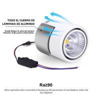 Spot Light LED COB Montado En Superficie 7W 12W En Aluminio Luz De Bajo Para Iluminación De Cocina Interior AC85V-265V - details 6