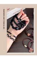 10Pcs Set De Cinturones Para El Cabello Elásticos Duraderos Moda Anillas De Cabello De Goma Para Cola De Caballo Cabello Rizado - details 3