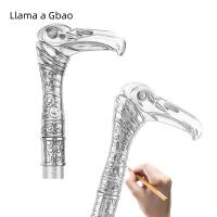 Bastón De Luxo Con Cabeza De Águila Decorativo Y Elegante De 93cm Material De Eje De Acero Punto De Fijación En Borracha Para Actividades Al Aire Libre - details 1