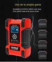 Cargador De Batería De Coche Automático Inteligente 12A Gran Potencia 12V 24V Desulfatador De Batería Para Coche Camión - details 2