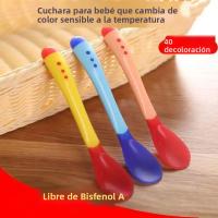 Juego De 3 Cucharas De Silicona Para Bebés Con Sensor De Temperatura Cuchara Para Agua Y Medicamentos Alimentos Complementarios Para Niños - details 0