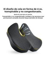 Cojín De Oficina De Espuma De Memoria Suave Para Mujer Almohadilla Ortopédica Para Coccyx Y Pelvis U-Shape Adecuado Para Adultos Removible Y Lavable Estilo Coreano - details 7