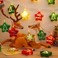 Luz De Navidad LED Estrella Electroplata Batería Incluida Cadena De Luces Para Decoración Festiva De Navidad Multicolor - details 7
