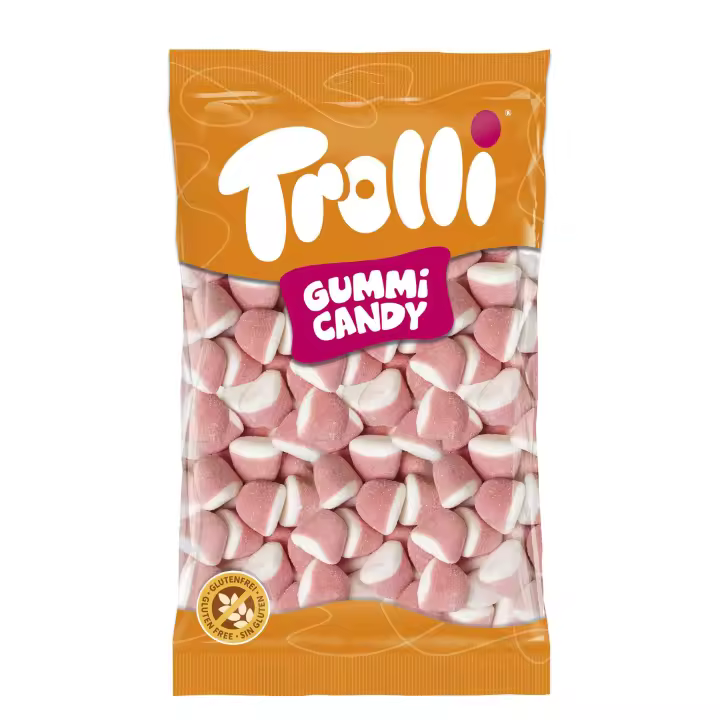 Trolli Besitos de Fresa Gominolas 1KG Sin Alérgenos - 1