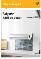 Papel Tapiz Autoadhesivo De 40cm Imitación Marmol Cerámica Espuma Gruesa Impermeable Antifouling Para Sala De Estar Decoración De Pared - details 4