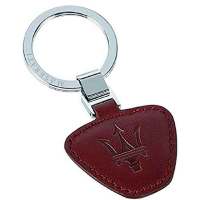 Llavero Triangular de Piel Rojo Maserati KMU4160122 con Detalle en Acero - details 0