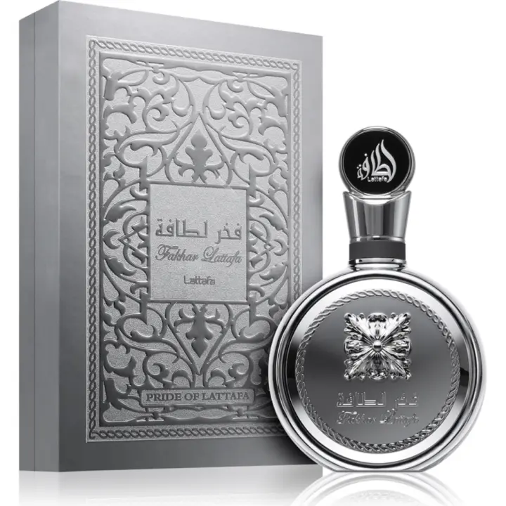 Fakhar Platin de Lattafa Perfumes – Perfume árabe 100% original de lujo absoluto para hombres y mujeres (100 ml), una joya olfativa de elegancia oriental y sofisticación moderna - 1