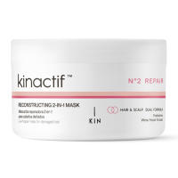 Kin Cosmetics Kinactif Nº2 Repair Reconstructing 2-IN-1 Mask 200 Ml. Mascarilla reparadora 2 en 1 para cabellos dañados. - details 0