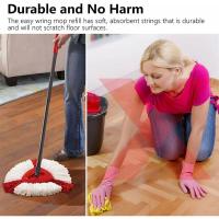 Paquete de 4 cabezales de repuesto para fregona de disco Clean Twist, cabezal de fregona de microfibra 2 en 1 para Vileda Turbo, fácil de escurrir y limpiar - details 0