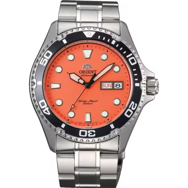 reloj automático hombre Orient Mako Ray Raven TAA02006M 41,5mm 200m WR correa de acero - 1