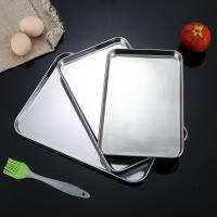 Plato De Servicio De Acero Inoxidable Rectangular Para Alimentos Bandeja Para Comida Organizador De Alimentos Presentación De Arroz Y Fideos - details 4
