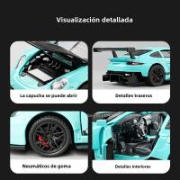 Modelo De Coche De Metal 1:32 GT3RS Juguete Deportivo Con Puertas Abiertas Y Función Retroceso Luz Y Sonido Vehículos De Carreras Regalos Para Niños - details 8