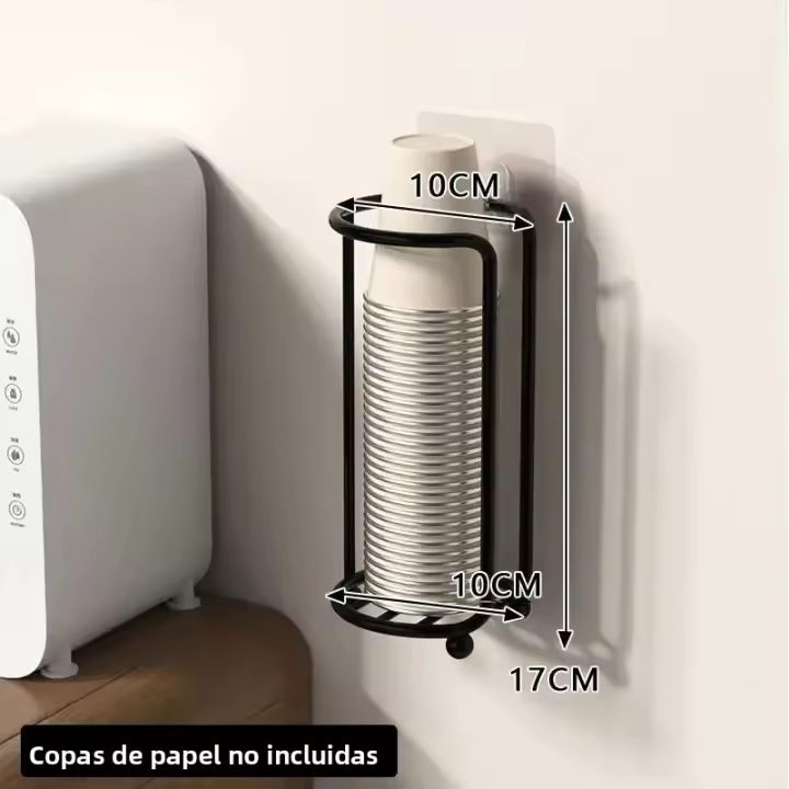 Soporte De Copas Desechables De Metal Organizador De Cocina Para Agua Y Té Estante De Exhibición De Papel Húmedo Instalación De Montaje - 1